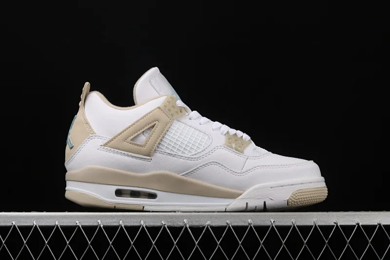 All Categories Air Jordan Jordan Series Basketball Shoes Air Jordan 4 Air Jordan 4 "Linen" AJ4 Joe 4 Beach White Gold #Original First Layer Leather 487724-118